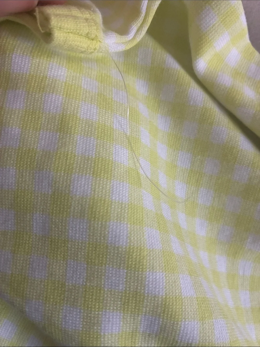 Champion Girls' High Neck Ribbed Gingham Tank Dress - Lemon Yellow M